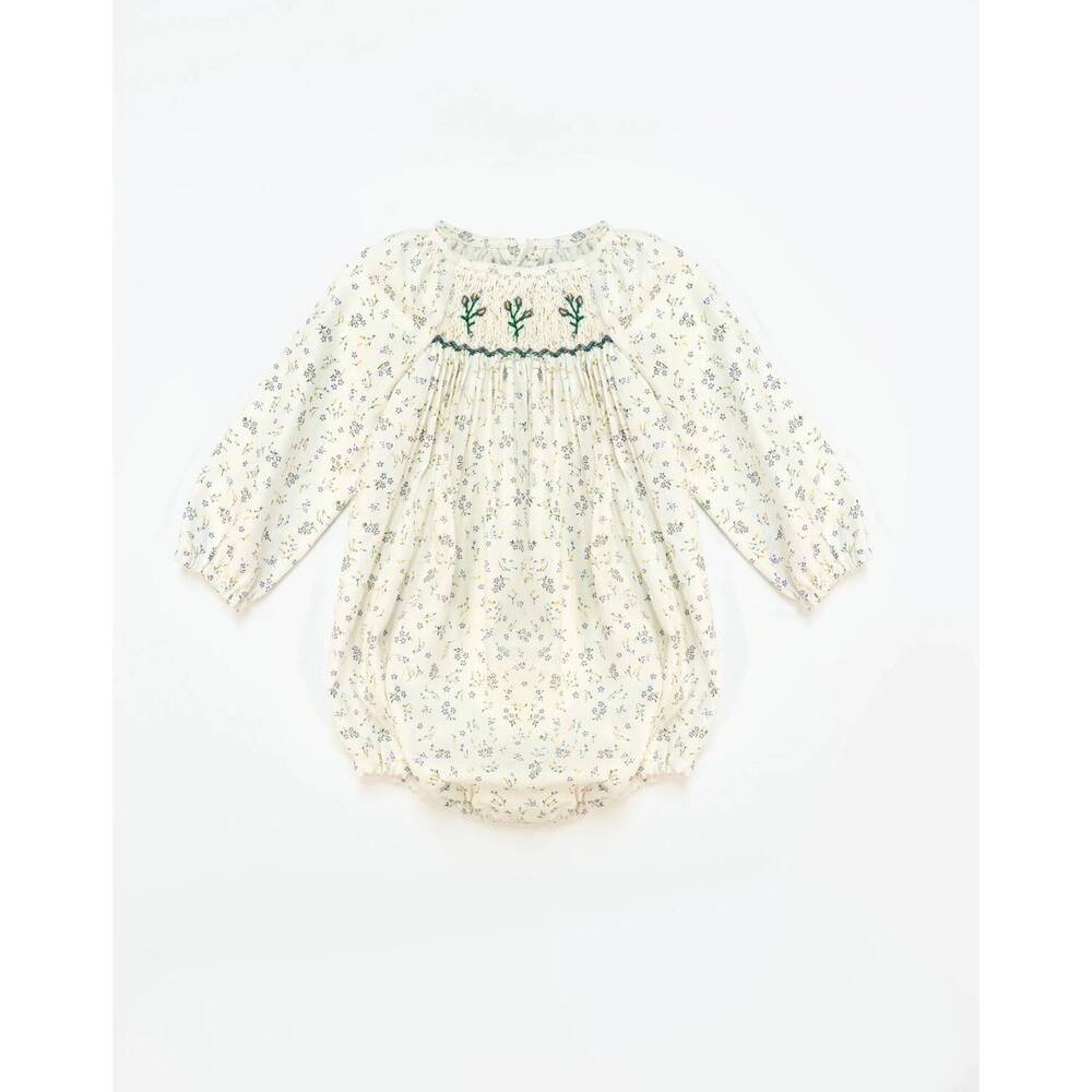 NEW BELAN.J girl's lila verde long sleeve romper in green